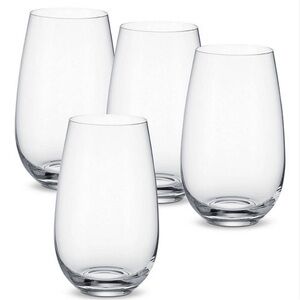 Villeroy & Boch Entrée Water Clear, 10.2 oz Tumbler Glasses Set of 4